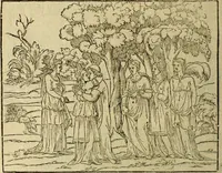 An illustration from Le tableav des riches inventions couuertes de voile des feintes amoureuses, qui sont representees dans le Songe de Poliphile, desvoilees des ombres d Songe & subtilement exposees par Beroalde (1600)