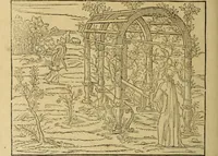 An illustration from Le tableav des riches inventions couuertes de voile des feintes amoureuses, qui sont representees dans le Songe de Poliphile, desvoilees des ombres d Songe & subtilement exposees par Beroalde (1600)