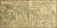 An illustration from Le tableav des riches inventions couuertes de voile des feintes amoureuses, qui sont representees dans le Songe de Poliphile, desvoilees des ombres d Songe & subtilement exposees par Beroalde (1600)