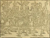 An illustration from Le tableav des riches inventions couuertes de voile des feintes amoureuses, qui sont representees dans le Songe de Poliphile, desvoilees des ombres d Songe & subtilement exposees par Beroalde (1600)