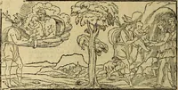 An illustration from Le tableav des riches inventions couuertes de voile des feintes amoureuses, qui sont representees dans le Songe de Poliphile, desvoilees des ombres d Songe & subtilement exposees par Beroalde (1600)