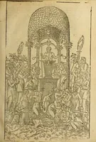 An illustration from Le tableav des riches inventions couuertes de voile des feintes amoureuses, qui sont representees dans le Songe de Poliphile, desvoilees des ombres d Songe & subtilement exposees par Beroalde (1600)