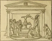 An illustration from Le tableav des riches inventions couuertes de voile des feintes amoureuses, qui sont representees dans le Songe de Poliphile, desvoilees des ombres d Songe & subtilement exposees par Beroalde (1600)