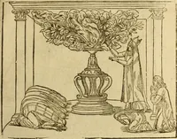 An illustration from Le tableav des riches inventions couuertes de voile des feintes amoureuses, qui sont representees dans le Songe de Poliphile, desvoilees des ombres d Songe & subtilement exposees par Beroalde (1600)