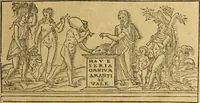 An illustration from Le tableav des riches inventions couuertes de voile des feintes amoureuses, qui sont representees dans le Songe de Poliphile, desvoilees des ombres d Songe & subtilement exposees par Beroalde (1600)