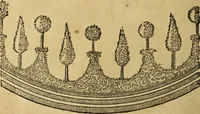 An illustration from Le tableav des riches inventions couuertes de voile des feintes amoureuses, qui sont representees dans le Songe de Poliphile, desvoilees des ombres d Songe & subtilement exposees par Beroalde (1600)