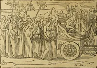 An illustration from Le tableav des riches inventions couuertes de voile des feintes amoureuses, qui sont representees dans le Songe de Poliphile, desvoilees des ombres d Songe & subtilement exposees par Beroalde (1600)