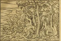 An illustration from Le tableav des riches inventions couuertes de voile des feintes amoureuses, qui sont representees dans le Songe de Poliphile, desvoilees des ombres d Songe & subtilement exposees par Beroalde (1600)
