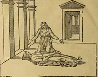An illustration from Le tableav des riches inventions couuertes de voile des feintes amoureuses, qui sont representees dans le Songe de Poliphile, desvoilees des ombres d Songe & subtilement exposees par Beroalde (1600)