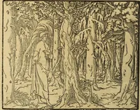 An illustration from Le tableav des riches inventions couuertes de voile des feintes amoureuses, qui sont representees dans le Songe de Poliphile, desvoilees des ombres d Songe & subtilement exposees par Beroalde (1600)