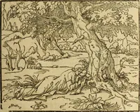 An illustration from Le tableav des riches inventions couuertes de voile des feintes amoureuses, qui sont representees dans le Songe de Poliphile, desvoilees des ombres d Songe & subtilement exposees par Beroalde (1600)