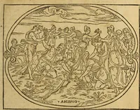 An illustration from Le tableav des riches inventions couuertes de voile des feintes amoureuses, qui sont representees dans le Songe de Poliphile, desvoilees des ombres d Songe & subtilement exposees par Beroalde (1600)