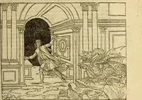 An illustration from Le tableav des riches inventions couuertes de voile des feintes amoureuses, qui sont representees dans le Songe de Poliphile, desvoilees des ombres d Songe & subtilement exposees par Beroalde (1600)