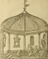 An illustration from Le tableav des riches inventions couuertes de voile des feintes amoureuses, qui sont representees dans le Songe de Poliphile, desvoilees des ombres d Songe & subtilement exposees par Beroalde (1600)