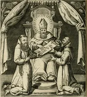 An illustration from Le theatre des antiquitez de Paris; où est traicté de la fondation des eglises et chapelles de la cité, vniuersité, ville et diocese de Paris; comme aussi de l'institution du Parlement, fondation de l'vniuersité & colleges & autres choses remarquables. Diuisé en quatre liures (1612)