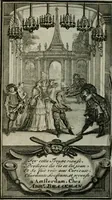An illustration from Le Théâtre italien, ou, Le recueil de toutes les comédies et scènes françoises, qui ont été jouées sur le Théâtre Italien par la troupe des Comédiens du roy de l'Hotel de Bourgogne à Paris. Suivant la copie de Paris (1695)