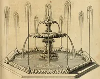 An illustration from Le tresor des merueilles de la maison royale de Fontainebleau : contenant la description de son antiquité, de sa fondation, de ses bastimens, de ses rares peintures, tableaux, emblemes, & deuises : de ses iardins, de ses fontaines, & autres singularitez qui s'y voyent ... (1642)