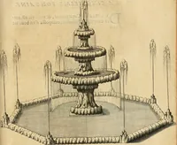 An illustration from Le tresor des merueilles de la maison royale de Fontainebleau : contenant la description de son antiquité, de sa fondation, de ses bastimens, de ses rares peintures, tableaux, emblemes, & deuises : de ses iardins, de ses fontaines, & autres singularitez qui s'y voyent ... (1642)
