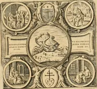 An illustration from Le tresor des merueilles de la maison royale de Fontainebleau : contenant la description de son antiquité, de sa fondation, de ses bastimens, de ses rares peintures, tableaux, emblemes, & deuises : de ses iardins, de ses fontaines, & autres singularitez qui s'y voyent ... (1642)
