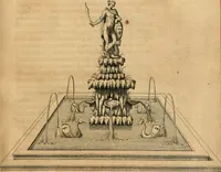 An illustration from Le tresor des merueilles de la maison royale de Fontainebleau : contenant la description de son antiquité, de sa fondation, de ses bastimens, de ses rares peintures, tableaux, emblemes, & deuises : de ses iardins, de ses fontaines, & autres singularitez qui s'y voyent ... (1642)