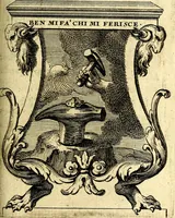 Picture 19 of 25 from Le triomphe de la religion sous Louis le Grand : représenté par des inscriptions & des devises : avec une explication en vers latins & françois (1687), leaf 104