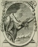 Picture 21 of 26 from Le triomphe de la religion sous Louis le Grand : représenté par des inscriptions & des devises : avec une explication en vers latins & françois (1687), leaf 112