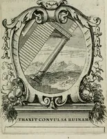 Picture 22 of 26 from Le triomphe de la religion sous Louis le Grand : représenté par des inscriptions & des devises : avec une explication en vers latins & françois (1687), leaf 116
