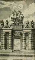 An illustration from Le triomphe de la religion sous Louis le Grand : représenté par des inscriptions & des devises : avec une explication en vers latins & françois (1687)