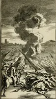 An illustration from Le triomphe royal : où l'on voit dêscrits les arcs de triomphe, piramydes, tablaux, & devises au nombre de 65, erigez à la Haye, à l'honneur de Guillaume III, roy d'Angleterre, Ecosse, France, & Irlande (1691)