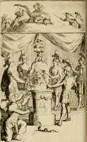 An illustration from Le triomphe royal : où l'on voit dêscrits les arcs de triomphe, piramydes, tablaux, & devises au nombre de 65, erigez à la Haye, à l'honneur de Guillaume III, roy d'Angleterre, Ecosse, France, & Irlande (1691)