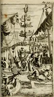 An illustration from Le triomphe royal : où l'on voit dêscrits les arcs de triomphe, piramydes, tablaux, & devises au nombre de 65, erigez à la Haye, à l'honneur de Guillaume III, roy d'Angleterre, Ecosse, France, & Irlande (1691)