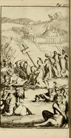 An illustration from Le triomphe royal : où l'on voit dêscrits les arcs de triomphe, piramydes, tablaux, & devises au nombre de 65, erigez à la Haye, à l'honneur de Guillaume III, roy d'Angleterre, Ecosse, France, & Irlande (1691)