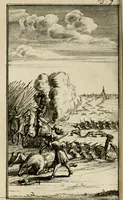 An illustration from Le triomphe royal : où l'on voit dêscrits les arcs de triomphe, piramydes, tablaux, & devises au nombre de 65, erigez à la Haye, à l'honneur de Guillaume III, roy d'Angleterre, Ecosse, France, & Irlande (1691)