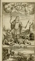 An illustration from Le triomphe royal : où l'on voit dêscrits les arcs de triomphe, piramydes, tablaux, & devises au nombre de 65, erigez à la Haye, à l'honneur de Guillaume III, roy d'Angleterre, Ecosse, France, & Irlande (1691)