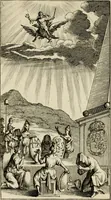 An illustration from Le triomphe royal : où l'on voit dêscrits les arcs de triomphe, piramydes, tablaux, & devises au nombre de 65, erigez à la Haye, à l'honneur de Guillaume III, roy d'Angleterre, Ecosse, France, & Irlande (1691)