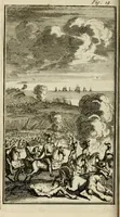 An illustration from Le triomphe royal : où l'on voit dêscrits les arcs de triomphe, piramydes, tablaux, & devises au nombre de 65, erigez à la Haye, à l'honneur de Guillaume III, roy d'Angleterre, Ecosse, France, & Irlande (1691)