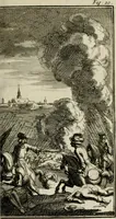 An illustration from Le triomphe royal : où l'on voit dêscrits les arcs de triomphe, piramydes, tablaux, & devises au nombre de 65, erigez à la Haye, à l'honneur de Guillaume III, roy d'Angleterre, Ecosse, France, & Irlande (1691)