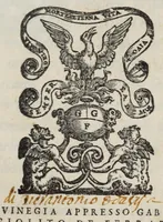 An illustration from Lettere di diversi eccellentiss. hvomini : raccolte da diversi libri : tra le qvali se ne leggono molte, non piv stampate : con gli argomenti per ciascvna delle materie, di che elle trattano : e nel fine annotationi e tauole delle cose piu notabili a utile de gli studiosi (1554)