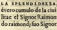 Picture 8 of 11 from Lettere facete, e chiribizzose in lengua antiga, venitiana, et vna à la gratiana, con alguni sonetti, é canzoni piaseuoli venitiani, é toscani enel fin trenta villanelle a diuersi signori é do[n]ne lucchesi et altri (1588), leaf 144