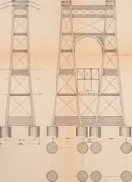 An illustration from Letter from the Secretary of war in response to Senate resolution of December 10, 1894, transmitting the report of the Board of Engineers and bridge-b (1894)