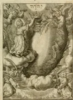 An illustration from Levendige herts-theologie, dat zijn aendachtige betrachtingen, hoe Jesus in der geloovigen herten wil woonen, werken en leven, en haar wil zijn alles in allen : met schoone, en nette print-verbeeldinge, ter sake dienende, verciert: nevens versen, suchtingen, en alleen-spraken (1686)