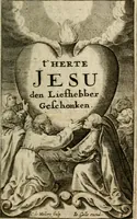 An illustration from Levendige herts-theologie, dat zijn aendachtige betrachtingen, hoe Jesus in der geloovigen herten wil woonen, werken en leven, en haar wil zijn alles in allen : met schoone, en nette print-verbeeldinge, ter sake dienende, verciert: nevens versen, suchtingen, en alleen-spraken (1686)