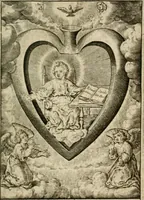 An illustration from Levendige herts-theologie, dat zijn aendachtige betrachtingen, hoe Jesus in der geloovigen herten wil woonen, werken en leven, en haar wil zijn alles in allen : met schoone, en nette print-verbeeldinge, ter sake dienende, verciert: nevens versen, suchtingen, en alleen-spraken (1686)