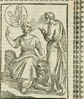 An illustration from Le vere e nove imagini de gli dei delli antichi di Vicenzo Cartari Reggiano. Ridotte da capo a piedi in questa nouissima impressione alle loro reali, & non piu per l'adietro osseruate simiglianze. Cauate da' marmi, bronzi, medaglie, gioie, & altre memorie antiche; (1615)