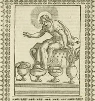 An illustration from Le vere e nove imagini de gli dei delli antichi di Vicenzo Cartari Reggiano. Ridotte da capo a piedi in questa nouissima impressione alle loro reali, & non piu per l'adietro osseruate simiglianze. Cauate da' marmi, bronzi, medaglie, gioie, & altre memorie antiche; (1615)