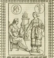 An illustration from Le vere e nove imagini de gli dei delli antichi di Vicenzo Cartari Reggiano. Ridotte da capo a piedi in questa nouissima impressione alle loro reali, & non piu per l'adietro osseruate simiglianze. Cauate da' marmi, bronzi, medaglie, gioie, & altre memorie antiche; (1615)