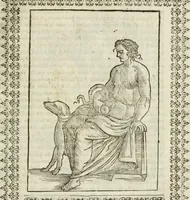 An illustration from Le vere e nove imagini de gli dei delli antichi di Vicenzo Cartari Reggiano. Ridotte da capo a piedi in questa nouissima impressione alle loro reali, & non piu per l'adietro osseruate simiglianze. Cauate da' marmi, bronzi, medaglie, gioie, & altre memorie antiche; (1615)