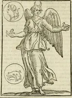 An illustration from Le vere e nove imagini de gli dei delli antichi di Vicenzo Cartari Reggiano. Ridotte da capo a piedi in questa nouissima impressione alle loro reali, & non piu per l'adietro osseruate simiglianze. Cauate da' marmi, bronzi, medaglie, gioie, & altre memorie antiche; (1615)