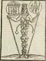 Picture 49 of 279 from Le vere e nove imagini de gli dei delli antichi di Vicenzo Cartari Reggiano. Ridotte da capo a piedi in questa nouissima impressione alle loro reali, & non piu per l'adietro osseruate simiglianze. Cauate da' marmi, bronzi, medaglie, gioie, & altre memorie antiche; (1615), leaf 144