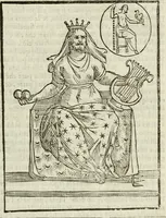 An illustration from Le vere e nove imagini de gli dei delli antichi di Vicenzo Cartari Reggiano. Ridotte da capo a piedi in questa nouissima impressione alle loro reali, & non piu per l'adietro osseruate simiglianze. Cauate da' marmi, bronzi, medaglie, gioie, & altre memorie antiche; (1615)
